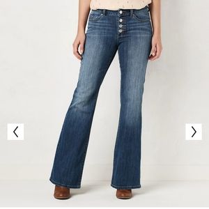 LAUREN CONRAD 4 button fly jeans